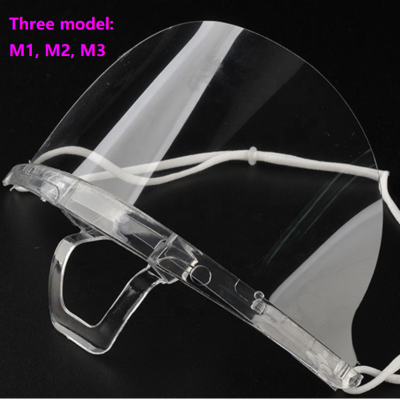 Plastic Anti-fog Mouth Cover Transparent mouth cover for Food Service beauty salon barbershop catering