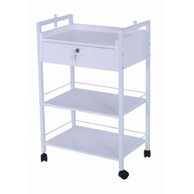 Beauty Spa Salon tray  Rolling Trolley Mobile Medical Equipment Service Carts Hairdressing Storage Tray, White,black