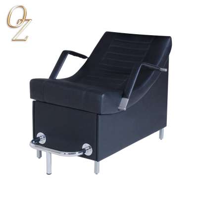 Good Quality Leather Black Hair Wash Chair Shampoo Unit Chair Salon Hair Beauty Bed